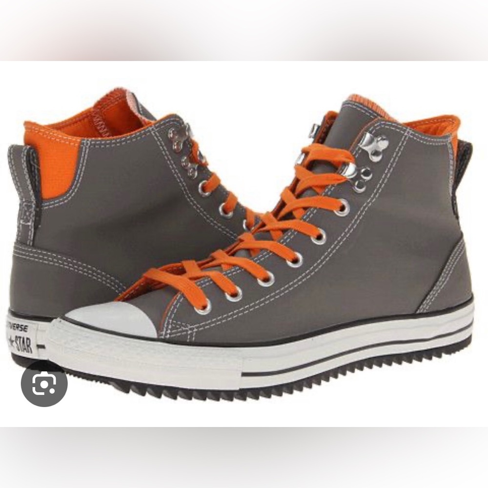 Converse All Star City Hiker.Gray Rubber with Orange Trim. Unisex. M:7,W:9